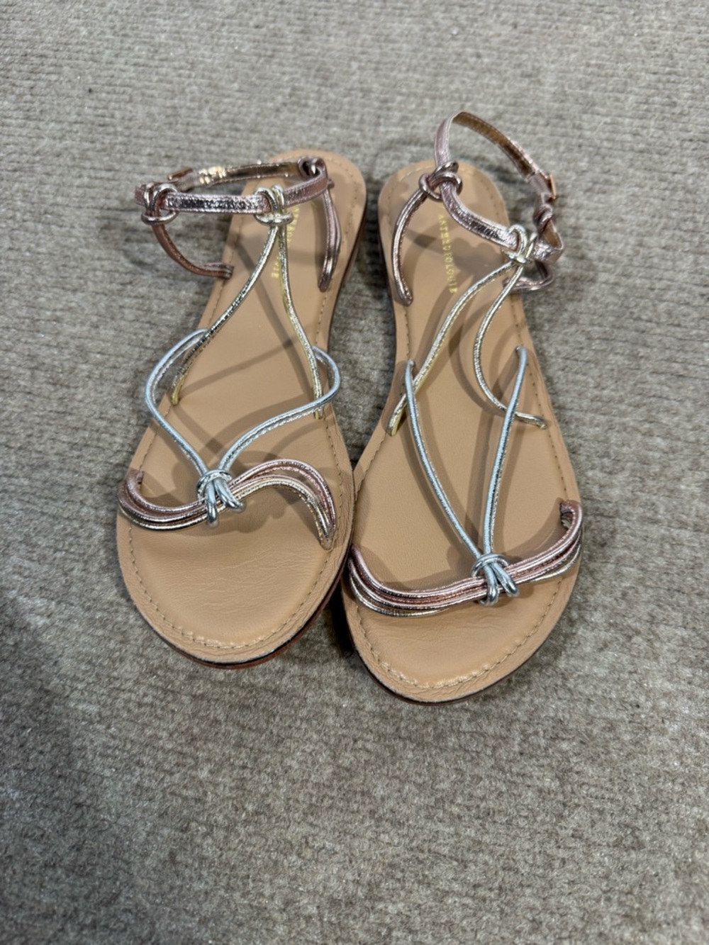 Anthropologie Strappy Flat Sandals – Size 10